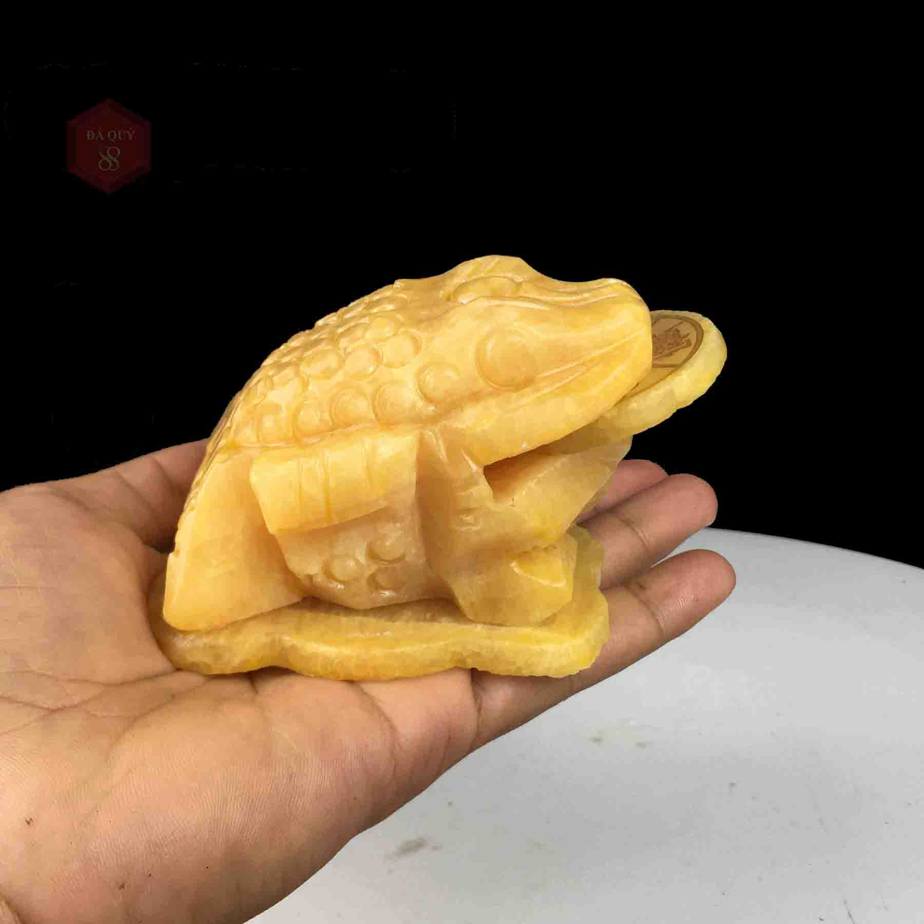 Cóc ngậm tiền đá Ngọc Hoàng Long Tự Nhiên Size Nhỏ 0.6kg