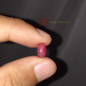Viên đá ruby sao kép tự nhiên yên bái 2.45ct