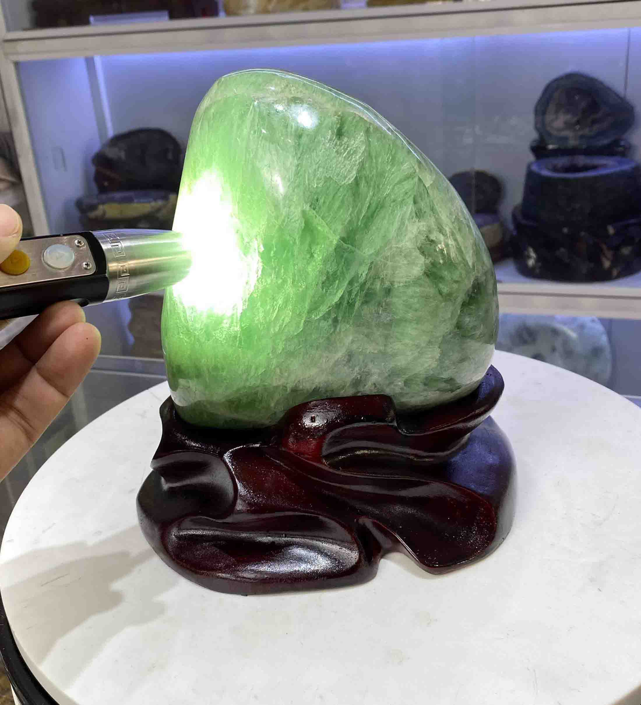 Đá Phong Thủy Đá Fluorite Tự Nhiên Xanh Ngọc Trang Trí Phong Thuỷ