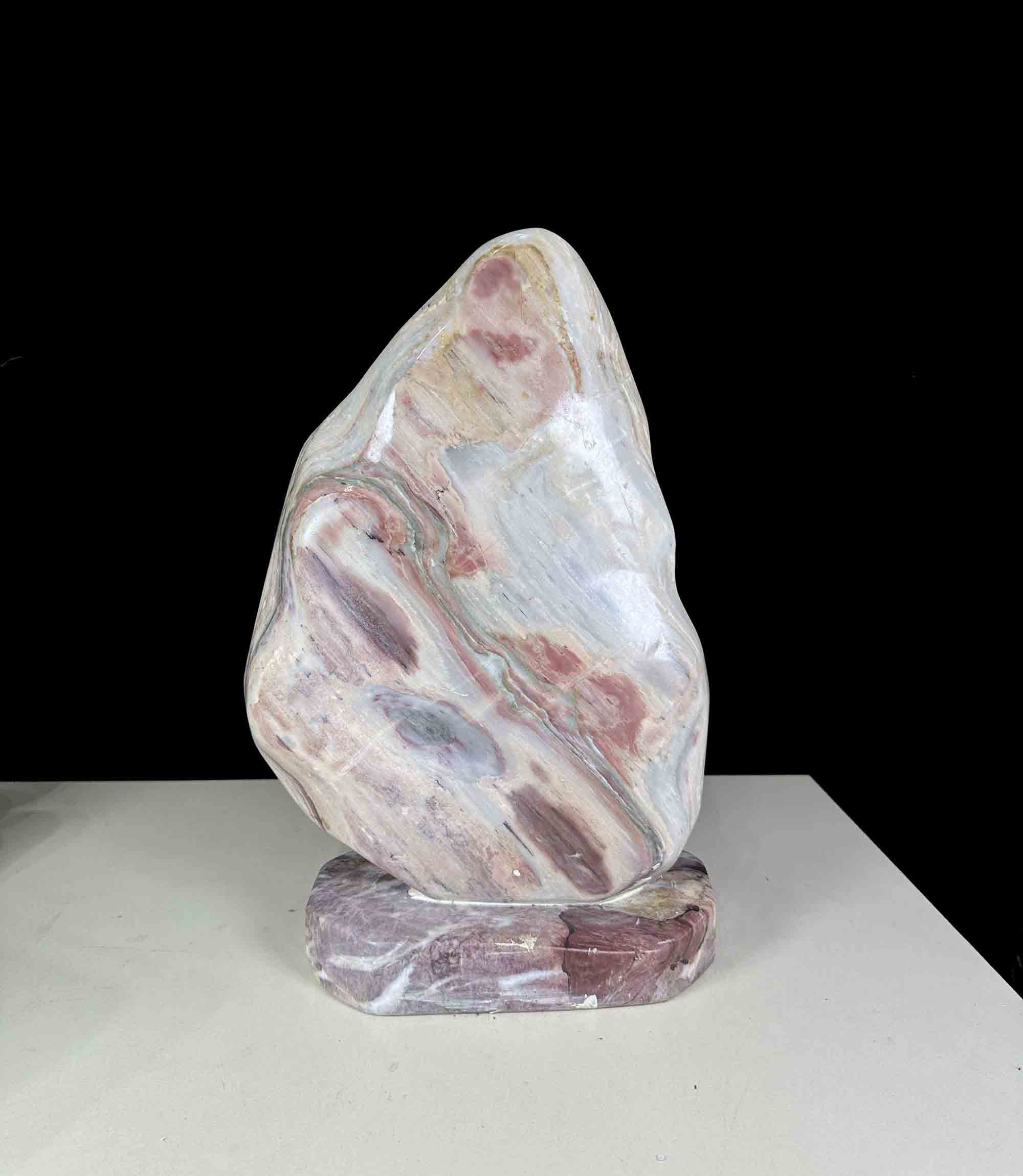 Đá Trấn Trạch Phong Thủy Marble Tự Nhiên Vân Thổ Cẩm 13kg – Cao 38cm