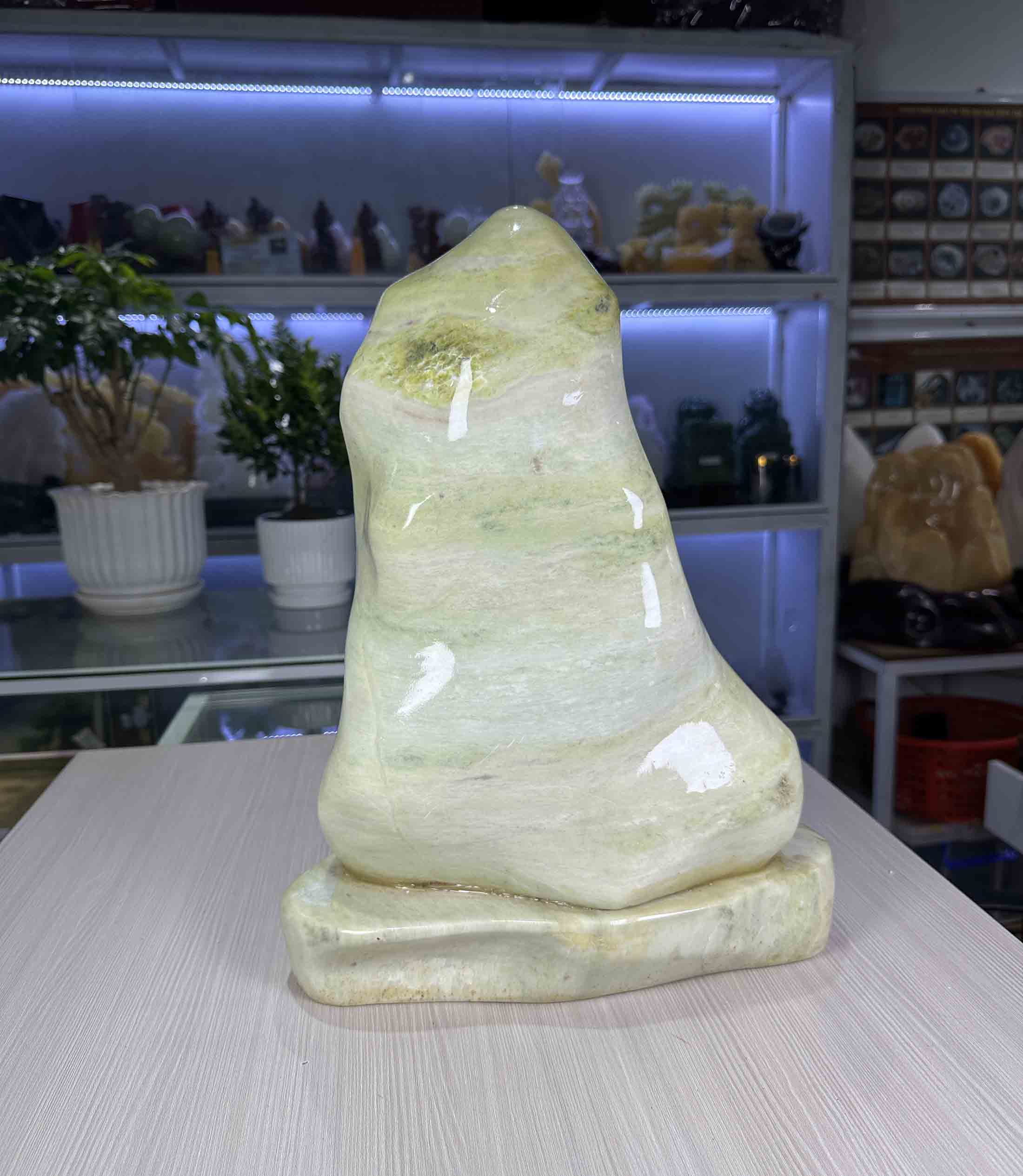 Đá Phong Thuỷ Trấn Trạch Đá Sepentine Tự Nhiên Màu Xanh 18.5kg-39cm