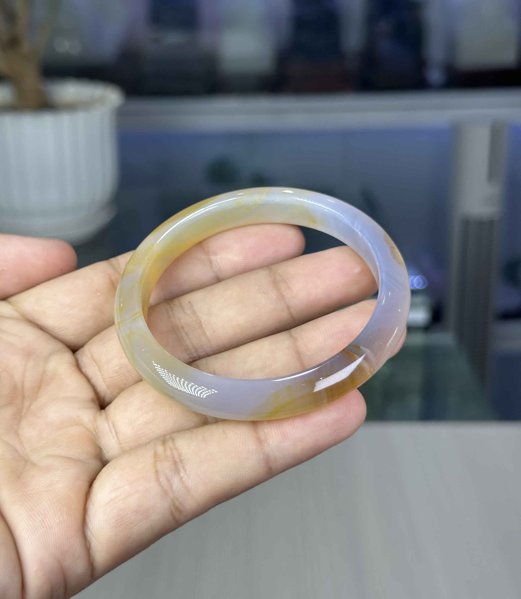 Lắc Ngọc Tự Nhiên Mã Não Anh Đào Cao Cấp Size 58mm